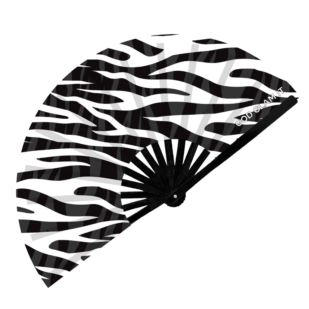 Zebra Hand Fan